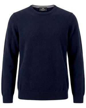 Peter Hahn Rundhals-Pullover - Blau