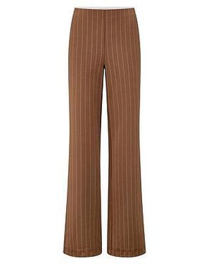 Peter Hahn Wide Fit-Jersey Broek Van - Bruin
