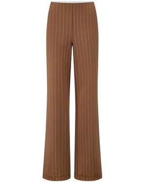 Peter Hahn Wide Fit-Jersey-Hose - Braun