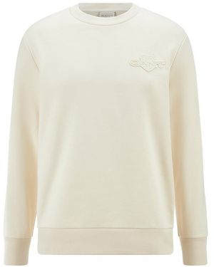 GANT Sweatshirt Rundhals-Ausschnitt - Weiß