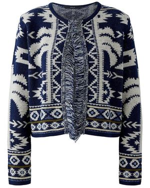 Ouí Vest Lange Mouwen Van - Blauw
