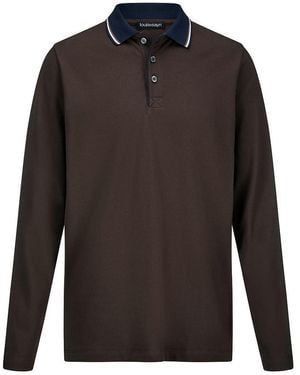 Louis Sayn Langarm-Polo-Shirt - Braun