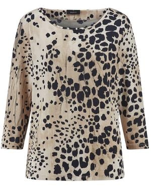 Monari Shirt Mit Rundhals-Ausschnitt, Gr. S - Weiß