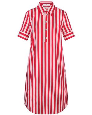 Emilia Lay Kleid hemdkragen - Rot