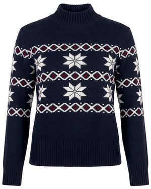 Peter Hahn Pullover Stehkragen - Blau