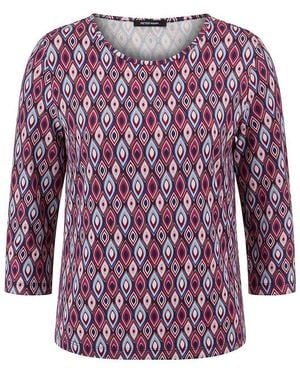 Peter Hahn Rundhals-Shirt 3/4-Arm - Lila