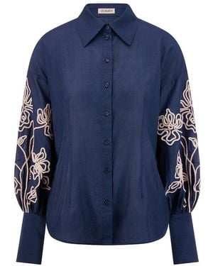 TALBOT RUNHOF X PETER HAHN Bluse - Blau