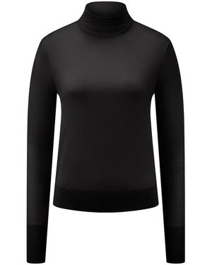 Peter Hahn Rundhals-Pullover - Schwarz