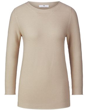 Peter Hahn Rundhals-Pullover Mit 3/4-Arm, Gr. S - Natur