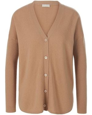 include Strickjacke aus schurwolle und kaschmir, , gr. 36, schurwolle - Braun