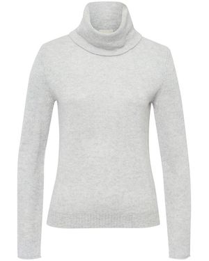 include Pullover Lockerem Rollkragen - Weiß