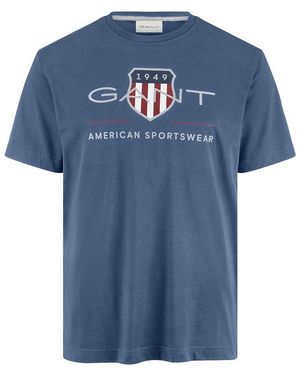 GANT Rundhals-Shirt - Blau