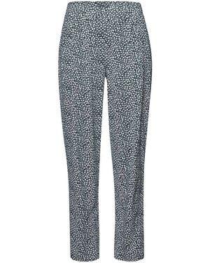 Green Cotton Knöchellange Bundfalten-Hose Karla - Blau