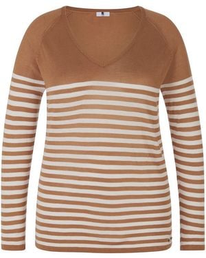 Anna Aura V-Pullover - Braun