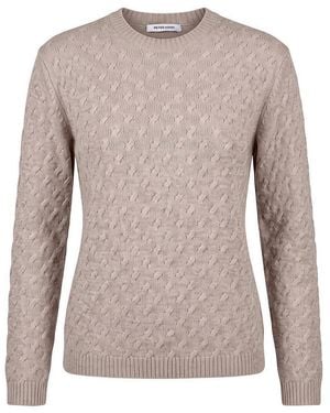 Peter Hahn Rundhals-Pullover - Braun