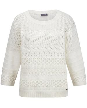 Basler Pullover U-Boot-Ausschnitt - Weiß