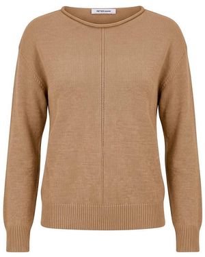 Peter Hahn Rundhals-Pullover - Braun