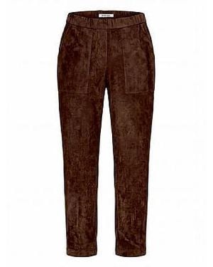 Peter Hahn Enkellange Loose Fit-Broek Van - Bruin