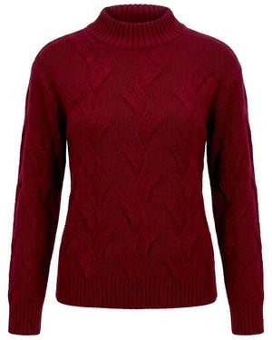Peter Hahn Rundhals-Pullover - Rot