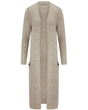 DAY.LIKE Strickmantel V-Ausschnitt - Natur