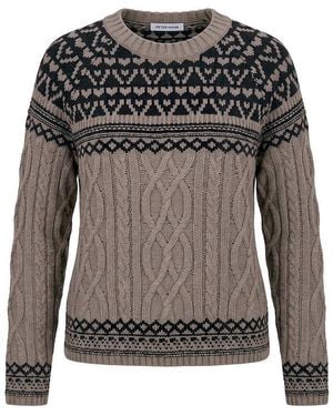 Peter Hahn Rundhals-Pullover - Schwarz