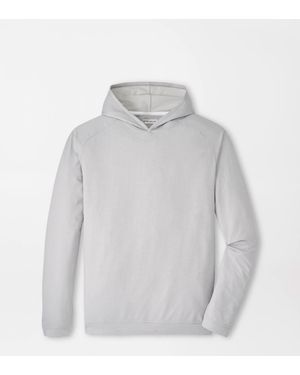 Peter Millar Pine Houndstooth Performance Hoodie - Grey