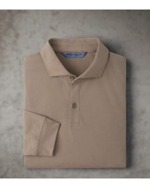 Peter Millar Pursuit Long-Sleeve Piquã Polo - Grey