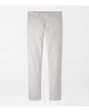 Peter Millar Signature Sateen Five-Pocket Trouser - White