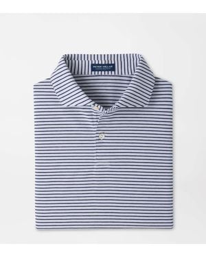 Peter Millar Albatross Stripe Cotton-Blend Piquã Polo - Blue