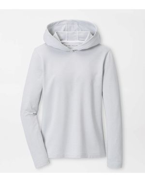 Peter Millar Sugar Stripe Pine Performance Hoodie - Blue