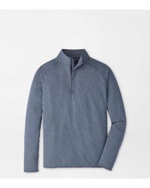 Peter Millar Stealth Stripe Performance Quarter-Zip - Blue