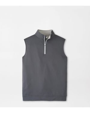 Peter Millar Galway Stretch Loop Terry Quarter-Zip Gilet - Grey