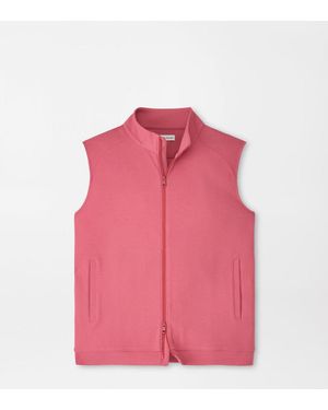Peter Millar Cradle Piqué Performance Full-Zip Gilet - Pink