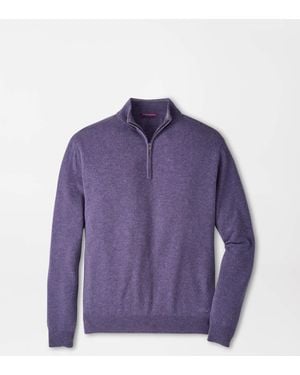 Peter Millar 25Th Anniversary Cashmere Quarter-Zip Jumper - Purple