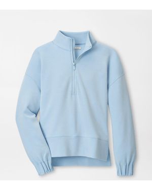 Peter Millar Flora Knit Mélange Half-Zip Pullover - Blue