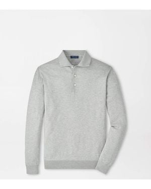 Peter Millar Mariner Sea Island Cotton Jumper Polo - Grey