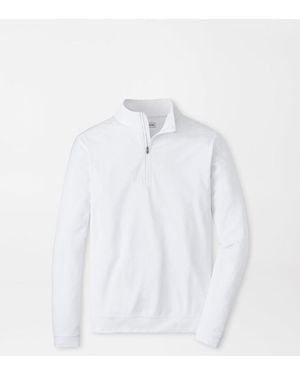 Peter Millar Perth Cross-Hatch Performance Quarter-Zip - White