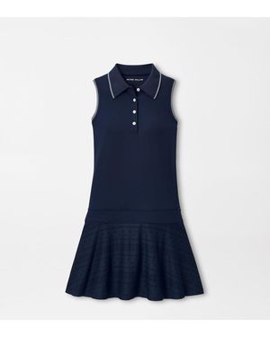 Peter Millar Francoise Eyelet Drop Waist Dress - Blue