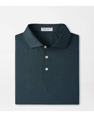 Peter Millar Herringbone Performance Jersey Polo - Blue