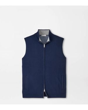 Peter Millar Coolspun Lite Full-Zip Sleeveless Jumper - Blue