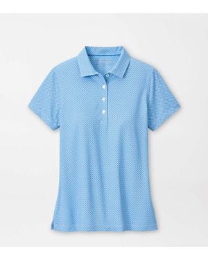 Peter Millar Maritime Valley Short Sleeve Jersey Polo - Blue