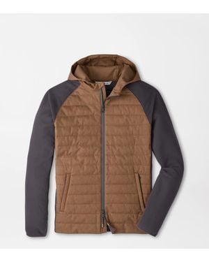 Peter Millar Parks Hybrid Hoodie Jacket - Brown