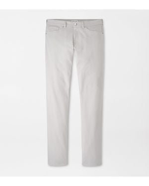 Peter Millar Signature Sateen Five-Pocket Trouser - White