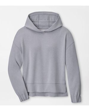 Peter Millar Flora Knit Melange Hoodie - Grey