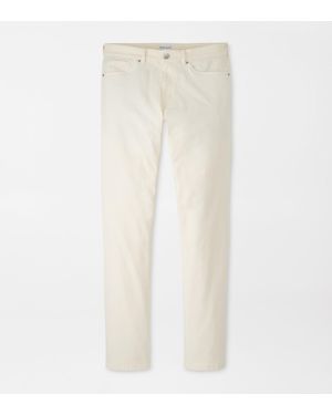 Peter Millar Signature Sateen Five-Pocket Trouser - White