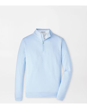 Peter Millar Perth Sugar Stripe Performance Quarter-Zip - Blue