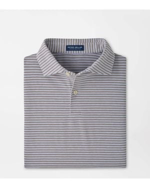 Peter Millar Albatross Stripe Cotton-Blend Piqué Polo - Grey