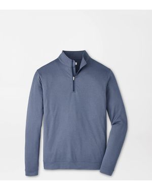 Peter Millar Perth Mélange Performance Quarter-Zip - Blue