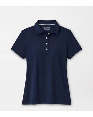 Peter Millar Short Sleeve Button Polo - Blue