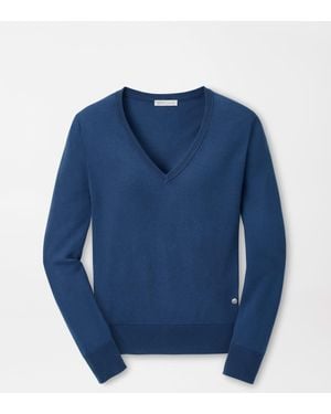 Peter Millar Mirage V-Neck Jumper - Blue